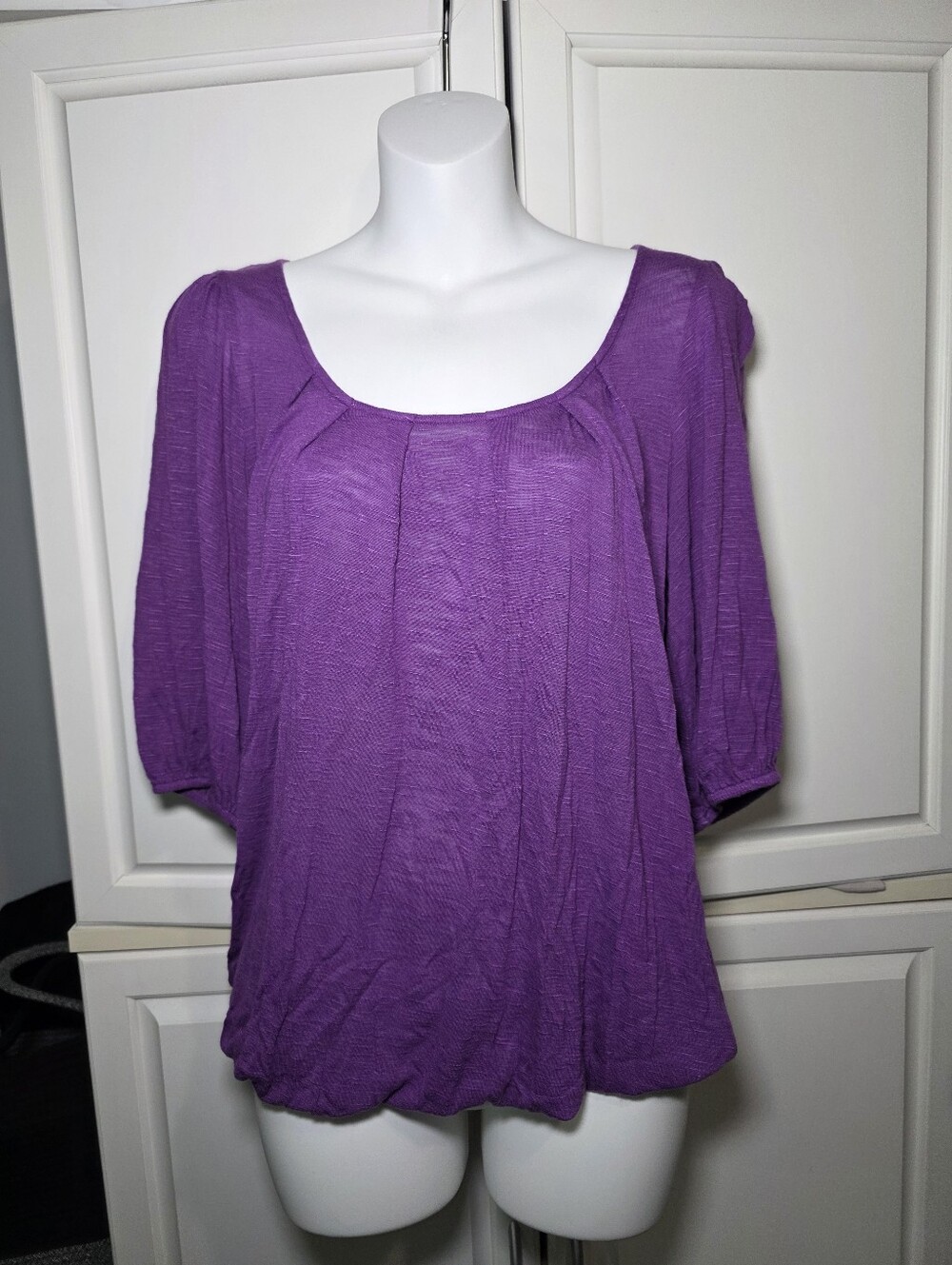 Olivia Moon Purple Scoop Neck Tunic Top